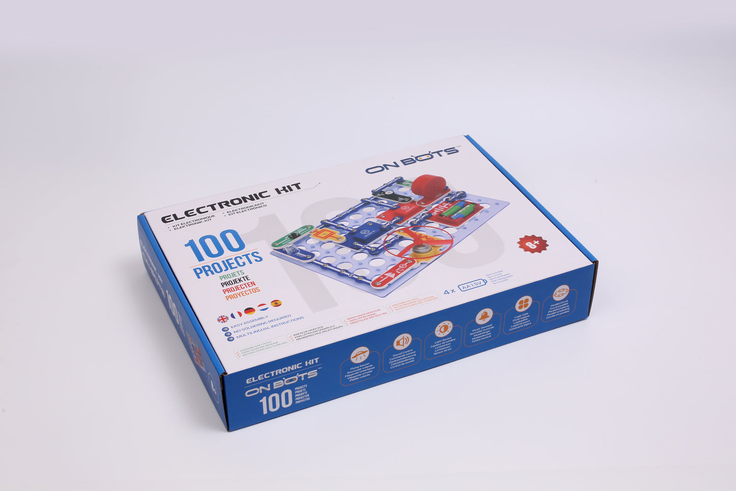 ONBOTS Electronic STEM Kit, 100 Projects with Color Manual