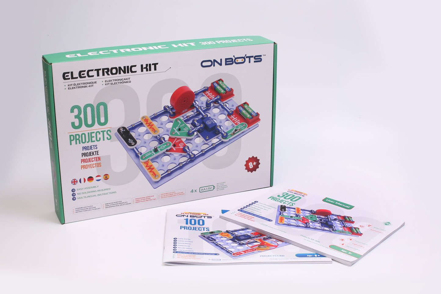 ONBOTS Electronic STEM Kit, 300 Projects with Color Manual