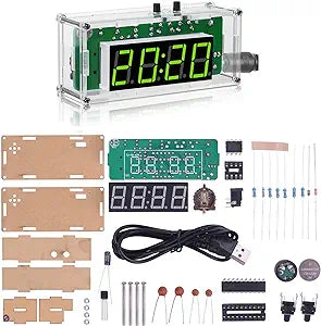 4-Digit Digital DIY Clock - Soldering Practice Kit for Students and DI ...